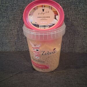 Pink Zebra Vanilla Macaron Wax Sprinkles - Pink and Cream